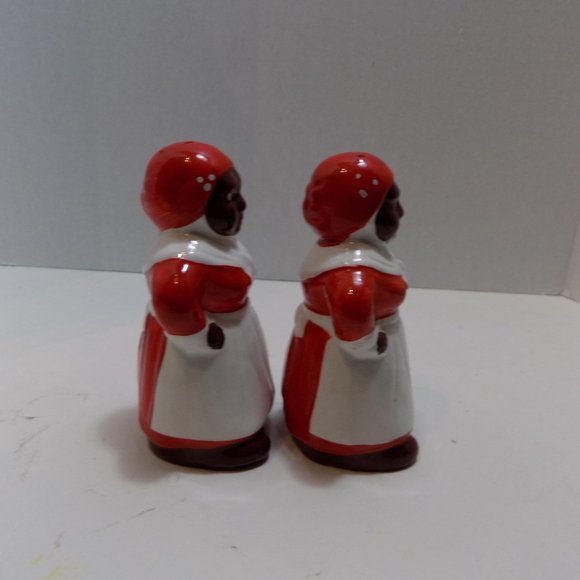 Vintage Black African Americana Cooks Chefs Salt and Pepper Shakers - Picture 4 of 6